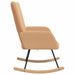 Schommelstoel Beige Sherpa Stof