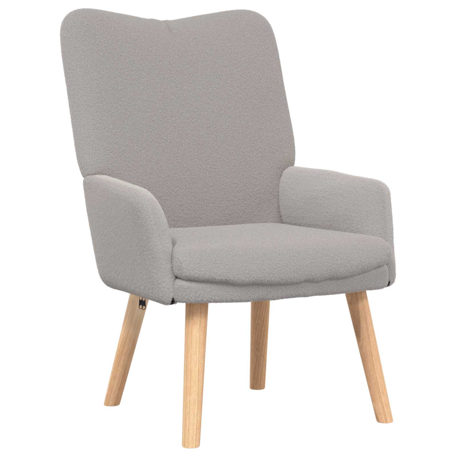 Fauteuil Lichtgrijs 63 x 67 x 94 cm Schapenstof en Triplex
