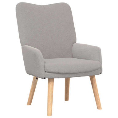 Fauteuil Lichtgrijs 63 x 67 x 94 cm Schapenstof en Triplex