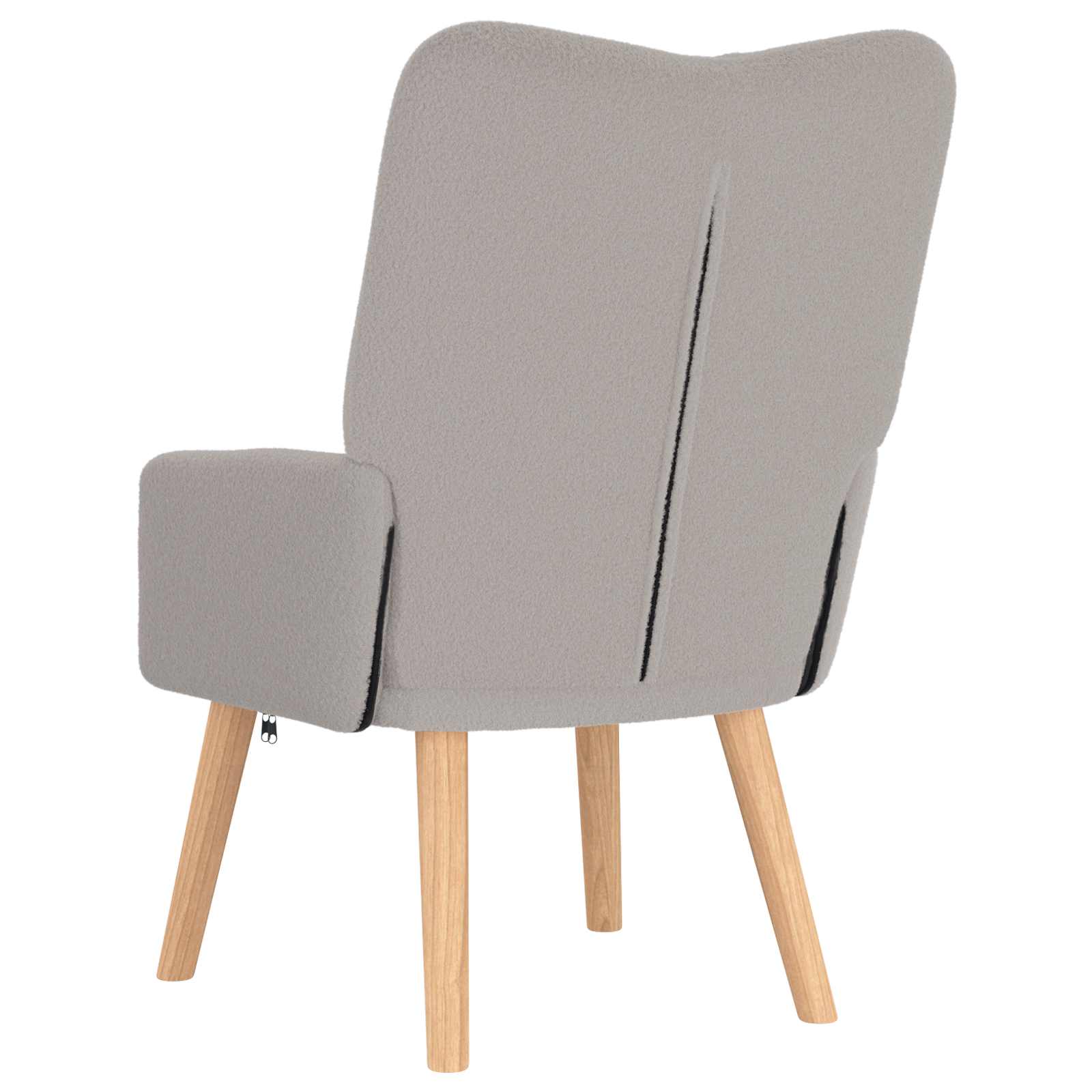 Fauteuil Lichtgrijs 63 x 67 x 94 cm Schapenstof en Triplex