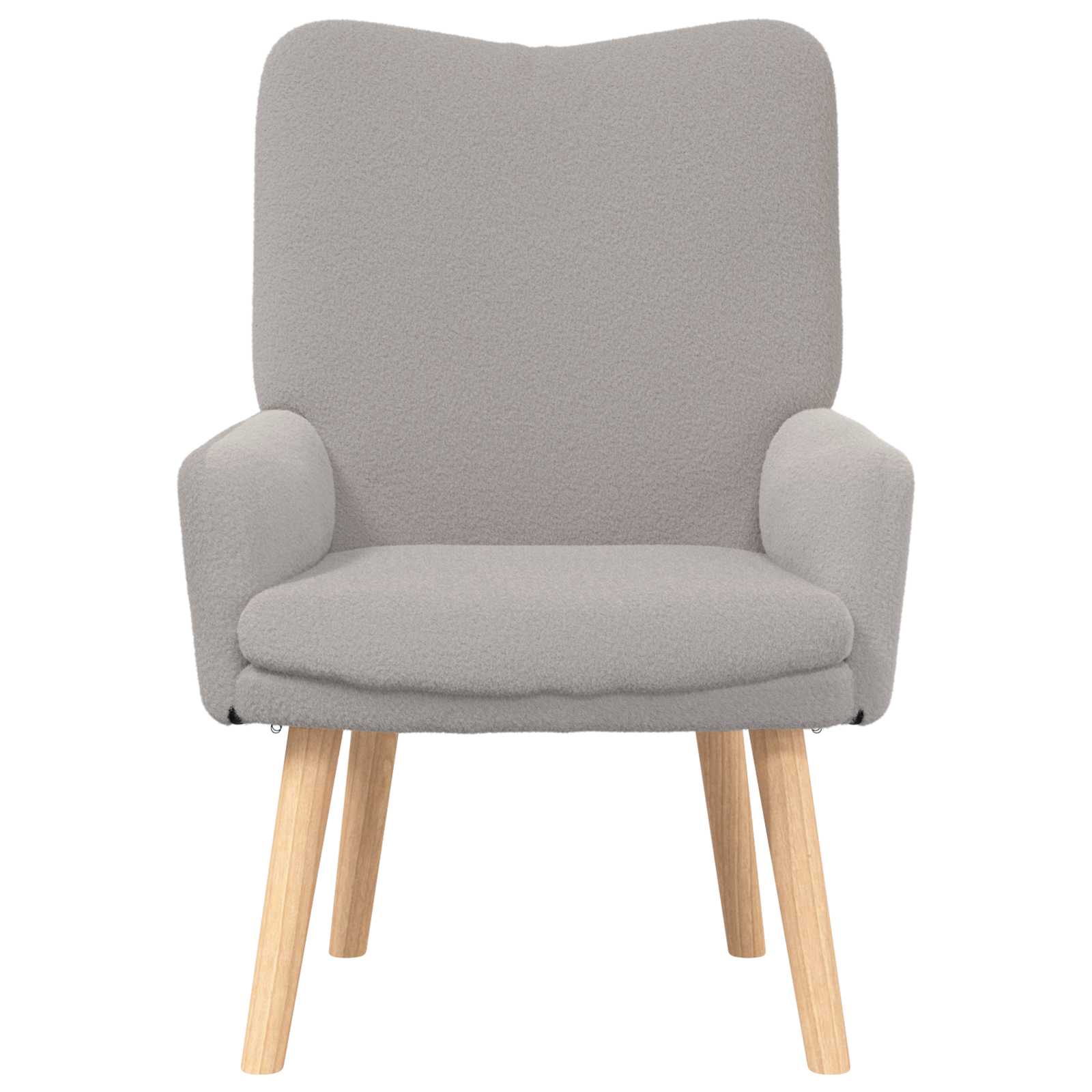 Fauteuil Lichtgrijs 63 x 67 x 94 cm Schapenstof en Triplex