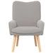Fauteuil Lichtgrijs 63 x 67 x 94 cm Schapenstof en Triplex