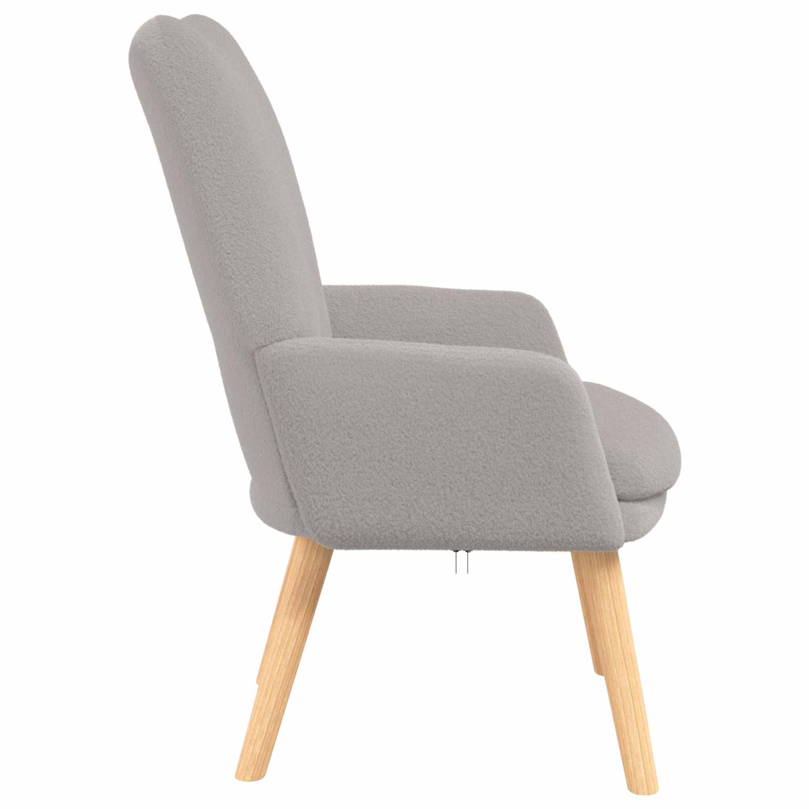Fauteuil Lichtgrijs 63 x 67 x 94 cm Schapenstof en Triplex