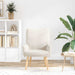 Fauteuil Crème 63 x 67 x 94 cm Schapenstof en Triplex