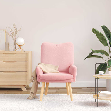 Fauteuil Roze 63 x 67 x 94 cm Schapenstof en Triplex