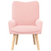 Fauteuil Roze 63 x 67 x 94 cm Schapenstof en Triplex
