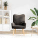Fauteuil Donkergrijs 63 x 67 x 94 cm Schapenstof en Triplex