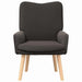 Fauteuil Donkergrijs 63 x 67 x 94 cm Schapenstof en Triplex