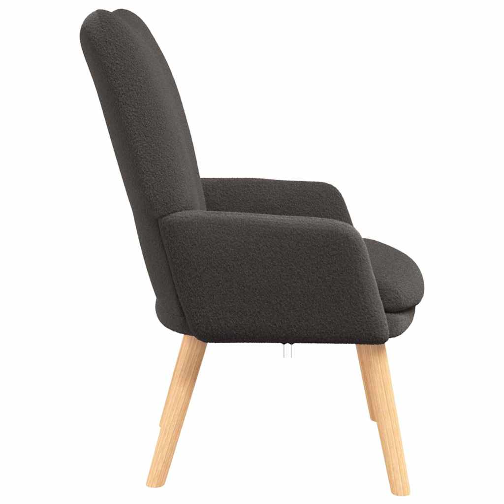 Fauteuil Donkergrijs 63 x 67 x 94 cm Schapenstof en Triplex