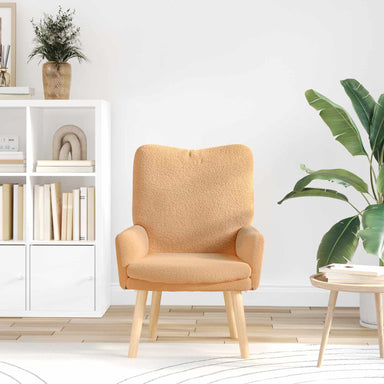 Fauteuil Beige 63 x 67 x 94 cm Polyester en multiplex