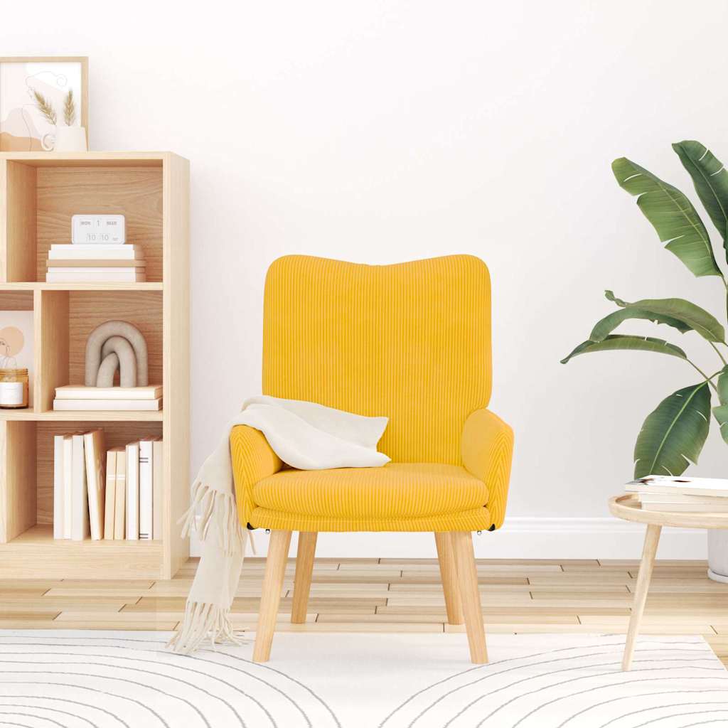 Fauteuil Lichtgeel 63 x 67 x 94 cm Stof