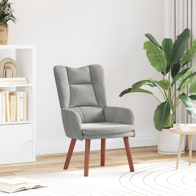 Fauteuil Lichtgrijs 63 x 67 x 94 cm Fluweel