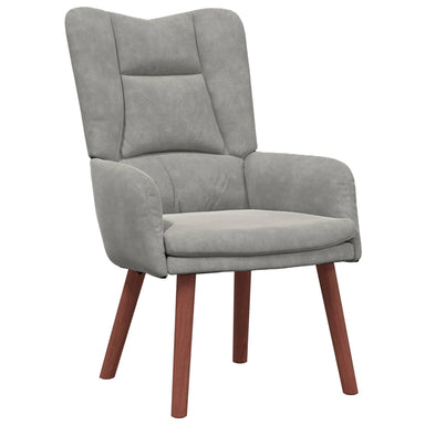 Fauteuil Lichtgrijs 63 x 67 x 94 cm Fluweel