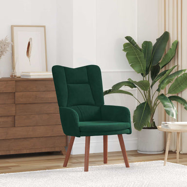 Fauteuil Donkergroen 63 x 67 x 94 cm Fluweel