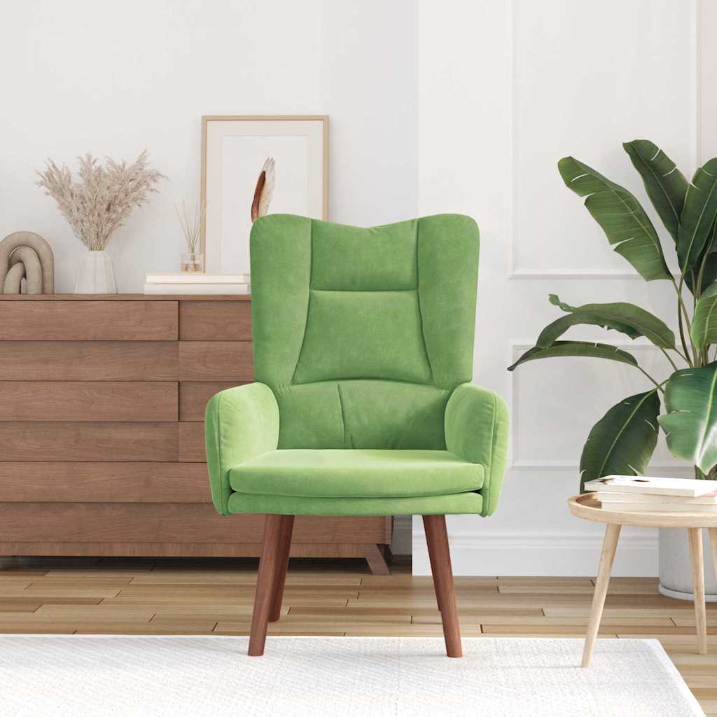 Fauteuil Lichtgroen 63 x 67 x 94 cm Fluweel
