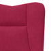 Fauteuil Wijnrood 63 x 67 x 94 cm Fluweel