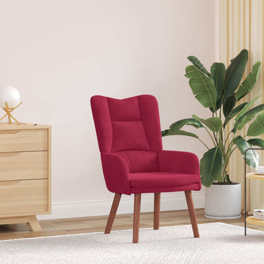 Fauteuil Wijnrood 63 x 67 x 94 cm Fluweel