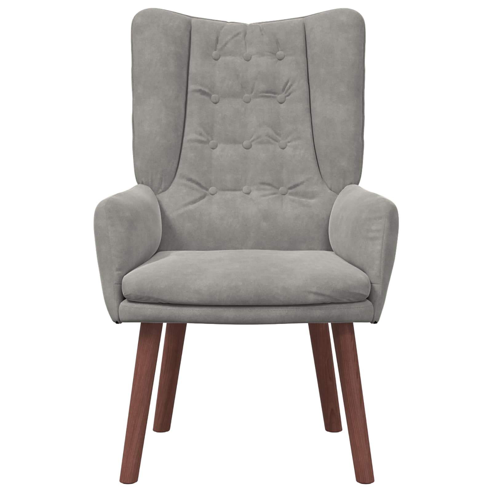 Fauteuil Lichtgrijs 63 x 67 x 94 cm Fluweel