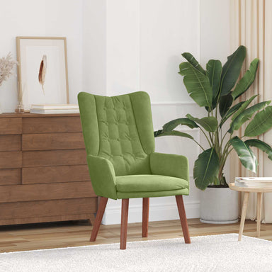 Fauteuil Lichtgroen 63 x 67 x 94 cm Fluweel