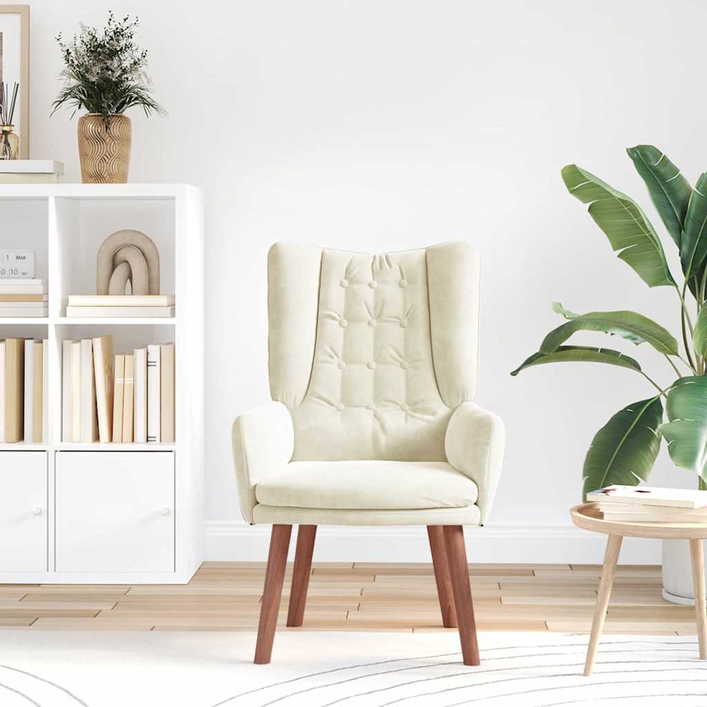 Fauteuil Crème 63 x 67 x 94 cm Fluweel