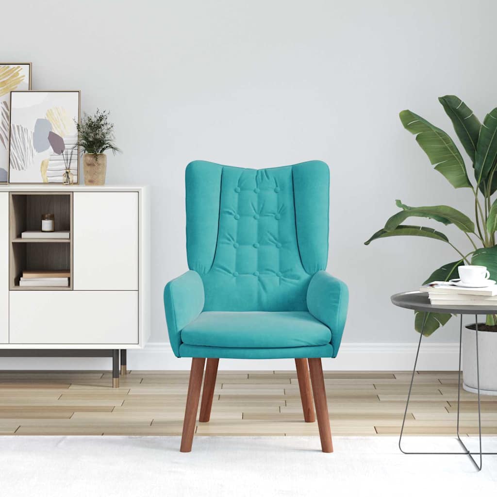 Fauteuil Turquoise 63 x 67 x 94 cm Fluweel