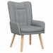 Fauteuil Lichtgrijs 63 x 67 x 94 cm Stof en multiplex