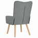 Fauteuil Lichtgrijs 63 x 67 x 94 cm Stof en multiplex