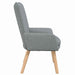 Fauteuil Lichtgrijs 63 x 67 x 94 cm Stof en multiplex