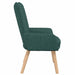 Fauteuil Donkergroen 63 x 67 x 94 cm Stof en multiplex