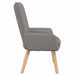 Fauteuil Taupe 63 x 67 x 94 cm Stof en multiplex