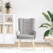 Fauteuil Wolkengrijs Stof en multiplex