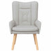 Fauteuil Wolkengrijs Stof en multiplex