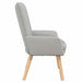 Fauteuil Wolkengrijs Stof en multiplex