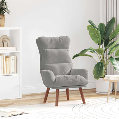 Fauteuil Lichtgrijs 69 x 74 x 93 cm Fluweel