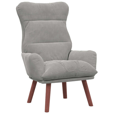 Fauteuil Lichtgrijs 69 x 74 x 93 cm Fluweel