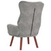 Fauteuil Lichtgrijs 69 x 74 x 93 cm Fluweel
