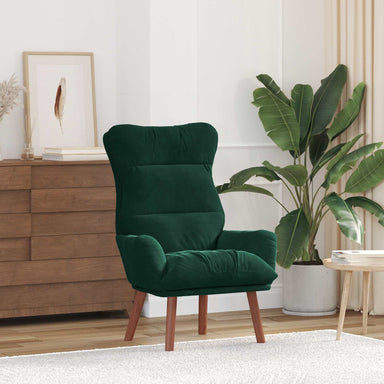 Fauteuil Donkergroen 69 x 74 x 93 cm Fluweel