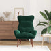 Fauteuil Donkergroen 69 x 74 x 93 cm Fluweel