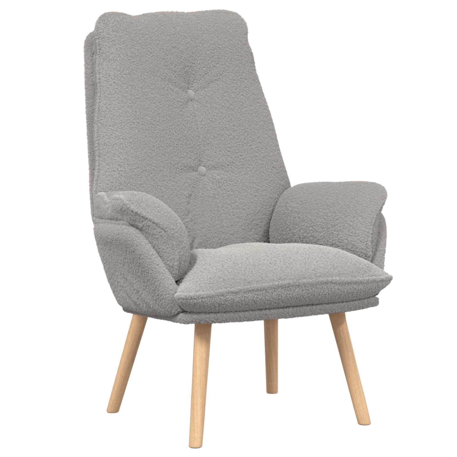 Fauteuil Lichtgrijs 69 x 74 x 93 cm Sherpa Stof