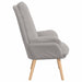 Fauteuil Lichtgrijs 69 x 74 x 93 cm Sherpa Stof