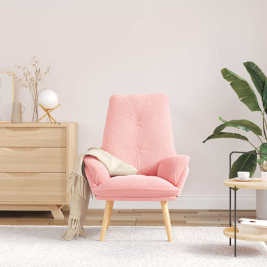Fauteuil Roze 69 x 74 x 93 cm Sherpa Stof