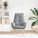 Fauteuil Lichtgrijs 69 x 74 x 93 cm Stof en multiplex