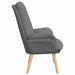 Fauteuil Donkergrijs 69 x 74 x 93 cm Stof en multiplex