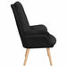 Fauteuil Zwart 69 x 74 x 93 cm Stof en multiplex