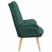 Fauteuil Donkergroen 69 x 74 x 93 cm Stof en multiplex