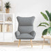 Fauteuil Lichtgrijs 69 x 74 x 93 cm Stof en multiplex