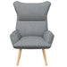 Fauteuil Lichtgrijs 69 x 74 x 93 cm Stof en multiplex
