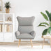 Fauteuil Wolkengrijs Stof en multiplex