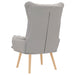 Fauteuil Wolkengrijs Stof en multiplex