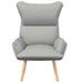 Fauteuil Wolkengrijs Stof en multiplex
